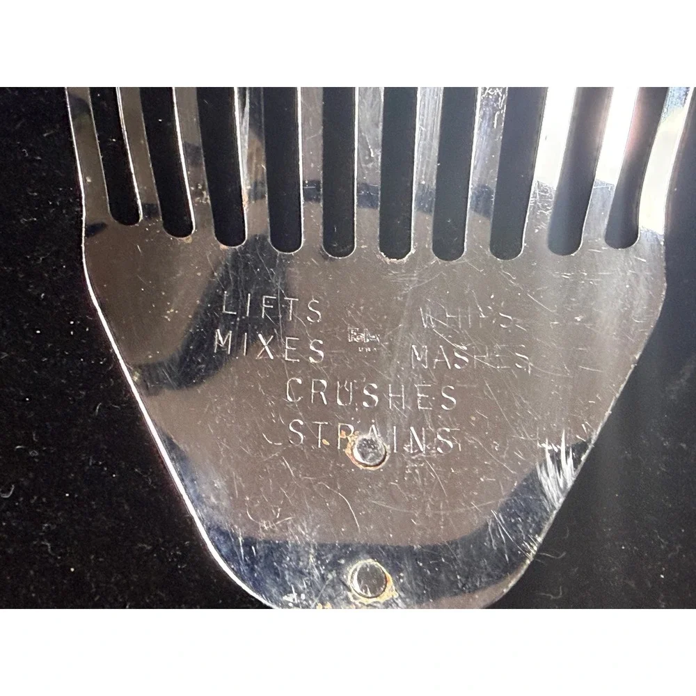Vintage Ekco USA Kitchen Utensil Set 6pc Chromium Plated Black Handle MCM